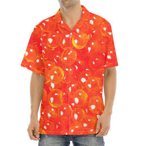 Salmon Roe Print Aloha Shirt