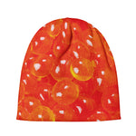 Salmon Roe Print Beanie
