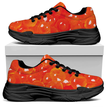 Salmon Roe Print Black Chunky Shoes