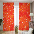 Salmon Roe Print Dimout Pencil Pleat Curtains