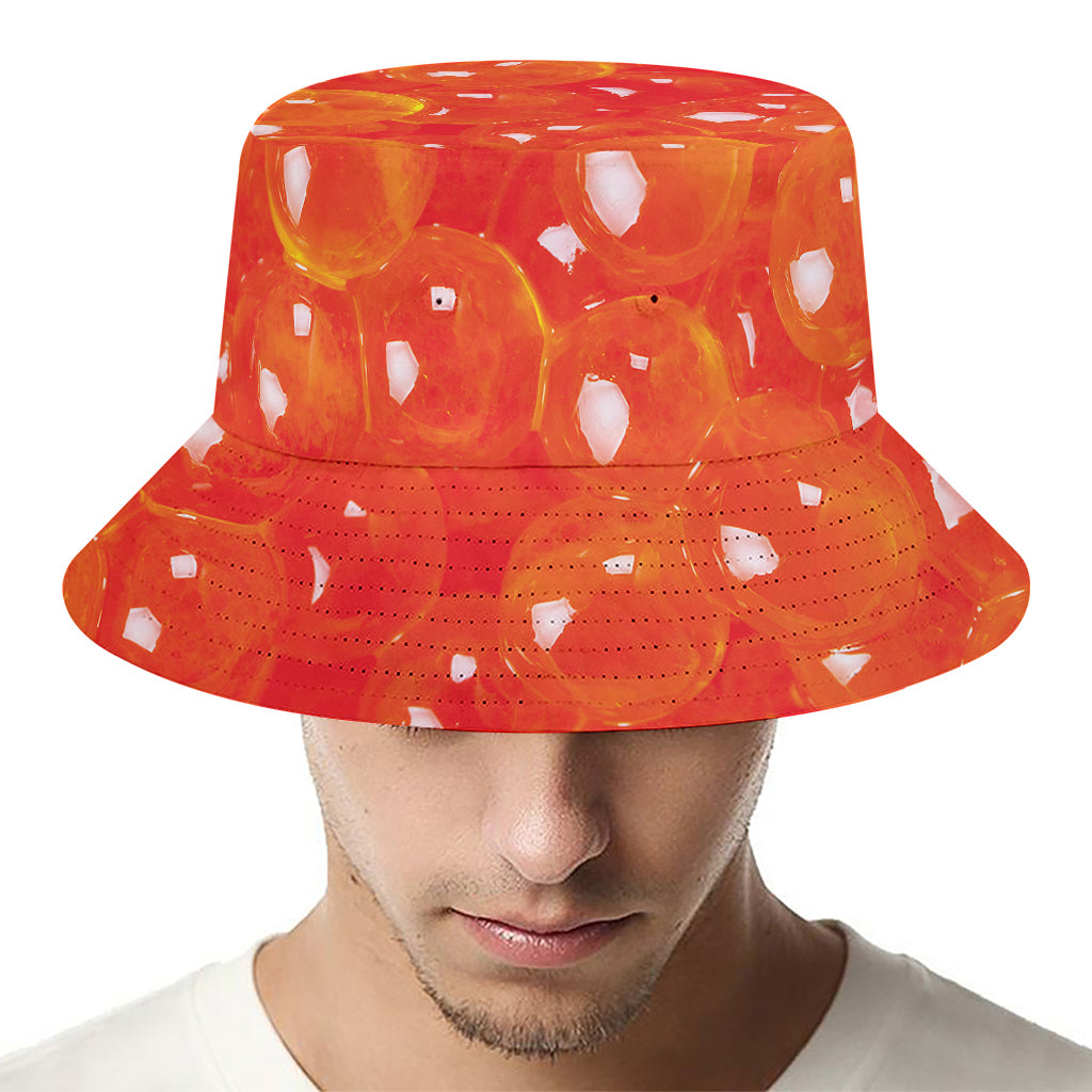 Salmon Roe Print Bucket Hat