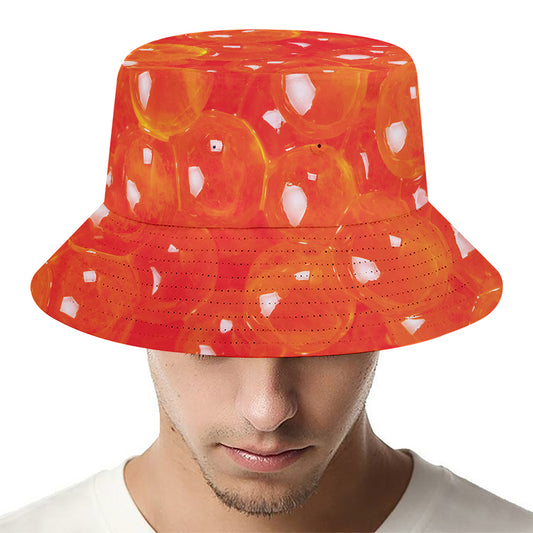 Salmon Roe Print Bucket Hat