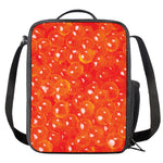 Salmon Roe Print Crossbody Lunch Bag