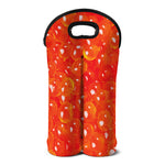 Salmon Roe Print Double Neoprene Wine Tote
