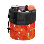Salmon Roe Print Drawstring Makeup Bag