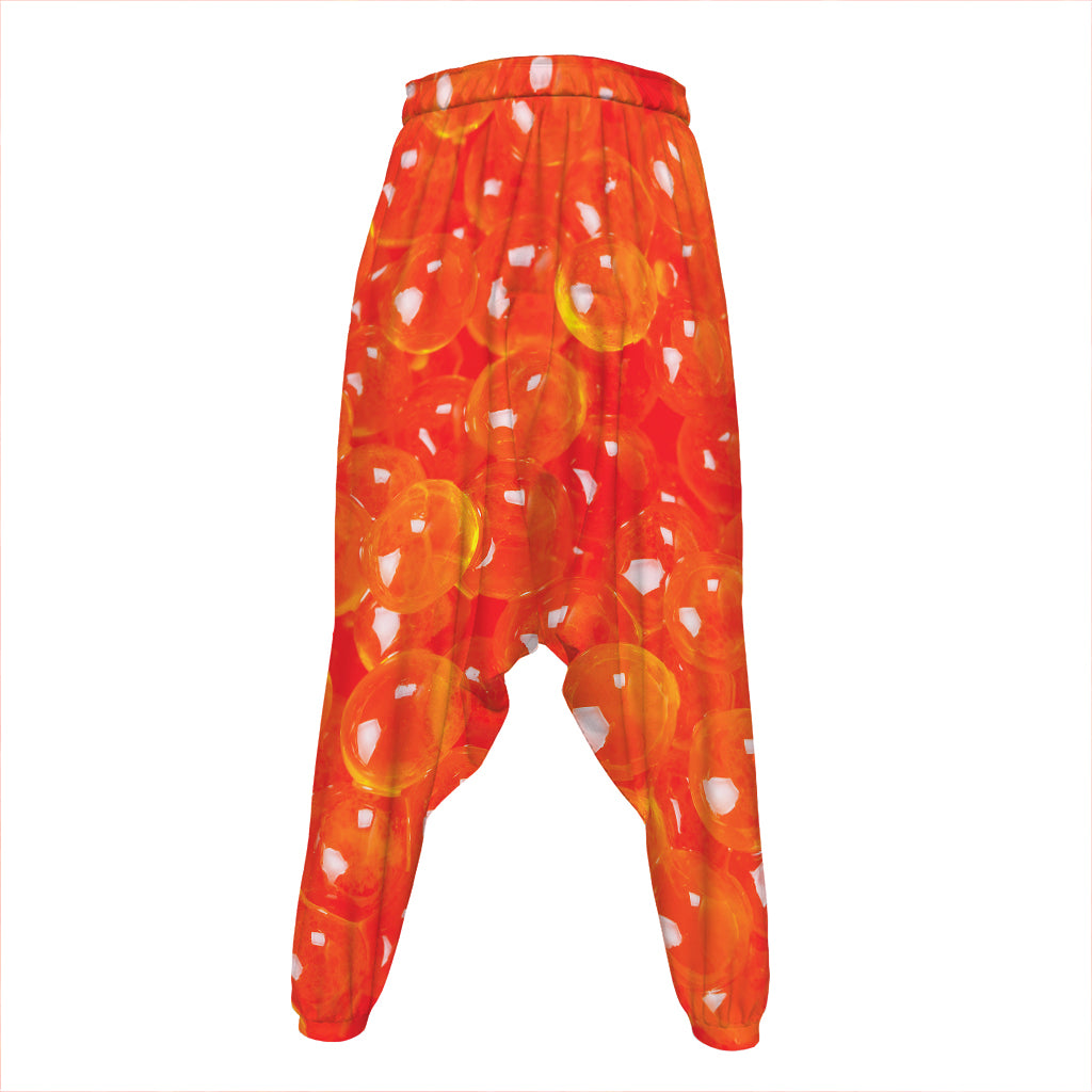 Salmon Roe Print Hammer Pants