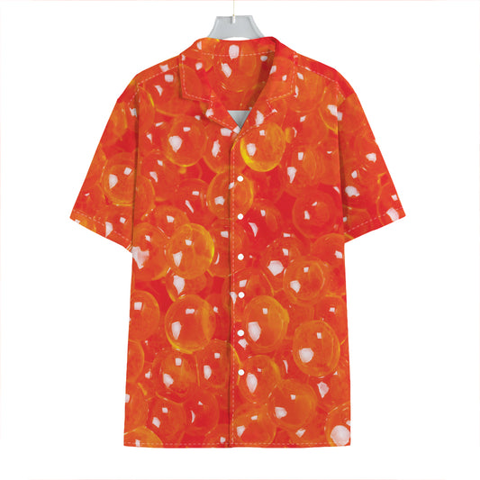Salmon Roe Print Hawaiian Shirt