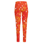 Salmon Roe Print High-Waisted Pocket Leggings