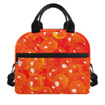 Salmon Roe Print Insulated Lunch Bag