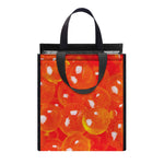 Salmon Roe Print Insulated Lunch Tote