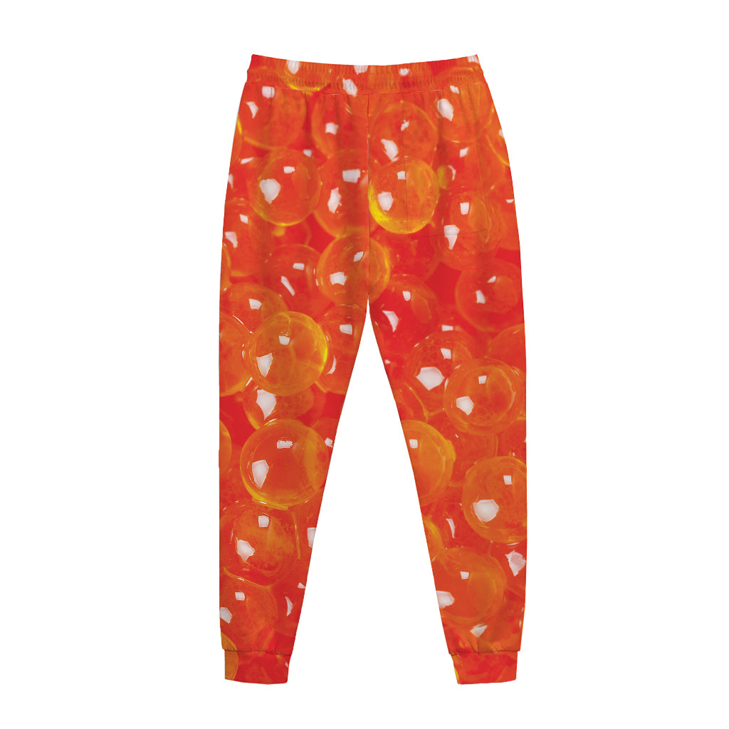 Salmon Roe Print Jogger Pants