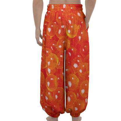 Salmon Roe Print Lantern Pants
