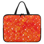 Salmon Roe Print Laptop Sleeve With Handle