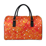 Salmon Roe Print Leather Duffle Bag