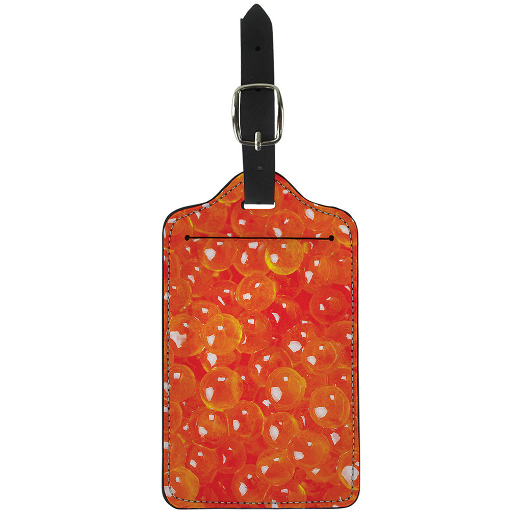Salmon Roe Print Luggage Tag