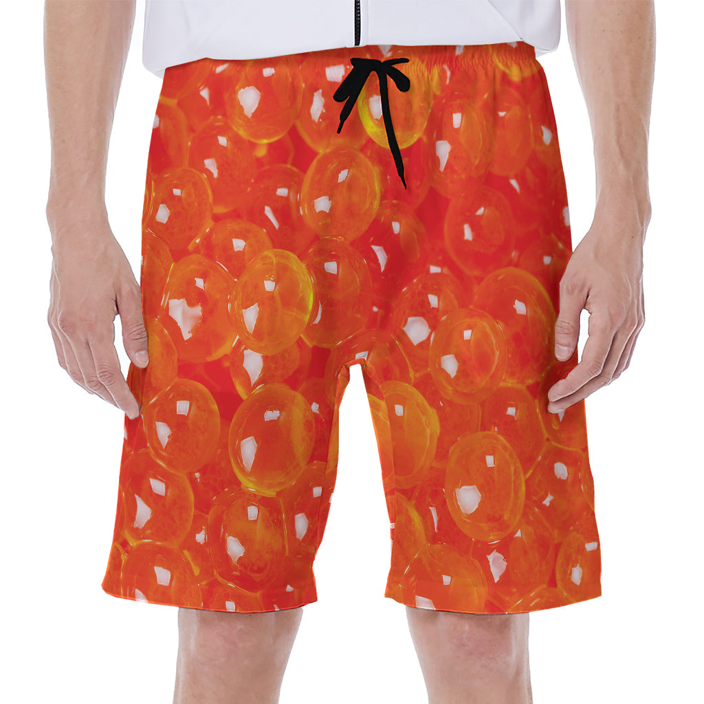 Salmon Roe Print Men's Beach Shorts