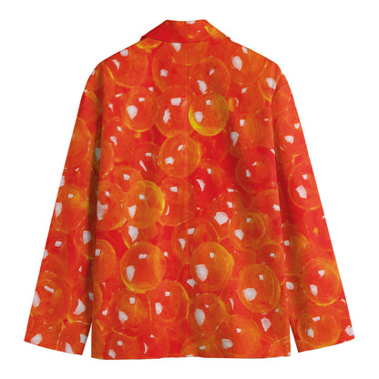 Salmon Roe Print Men's Blazer
