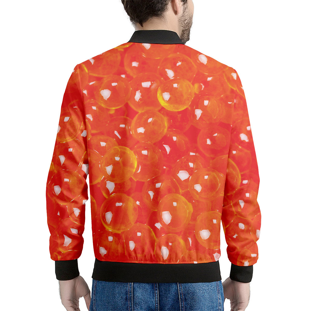 Salmon Roe Print Men's Bomber Jacket