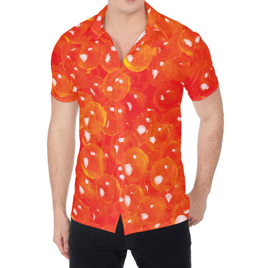 Salmon Roe Print Men's Shirt