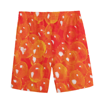 Salmon Roe Print Men's Sports Shorts