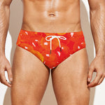 Salmon Roe Print Men's Swim Briefs