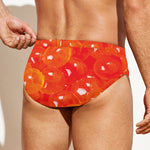 Salmon Roe Print Men's Swim Briefs
