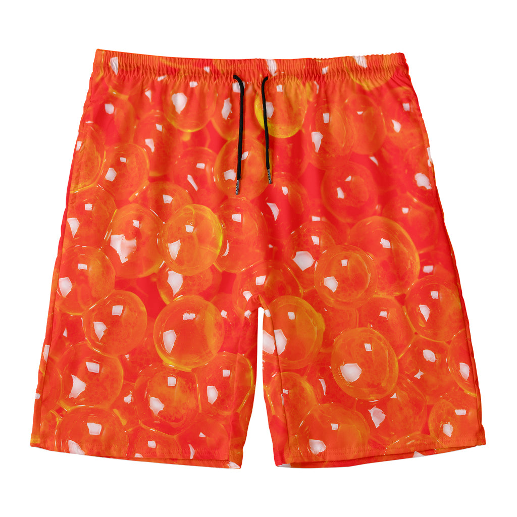 Salmon Roe Print Men's Swim Trunks