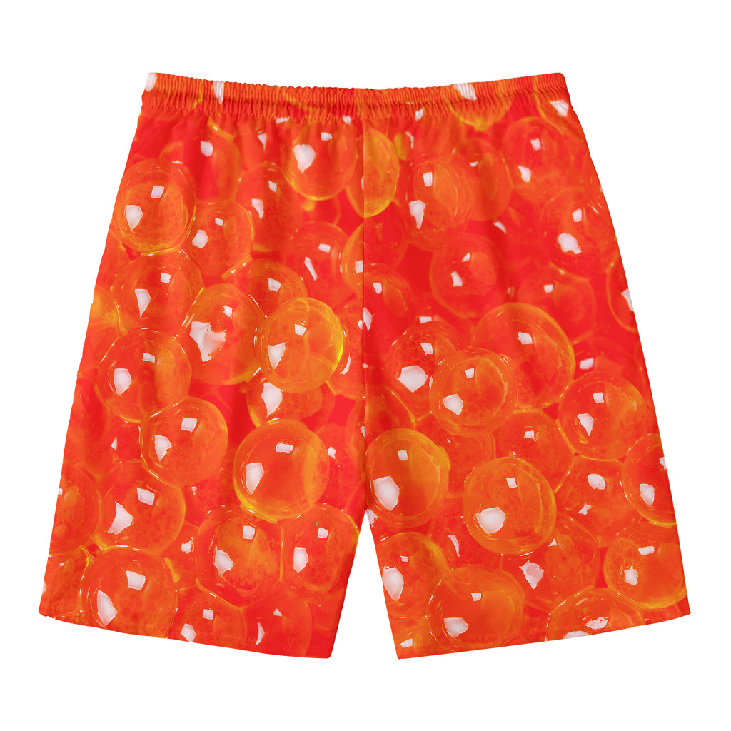 Salmon Roe Print Men's Swim Trunks