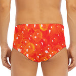 Salmon Roe Print Men's Triangle Swim Briefs