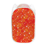 Salmon Roe Print Mesh Laundry Hamper