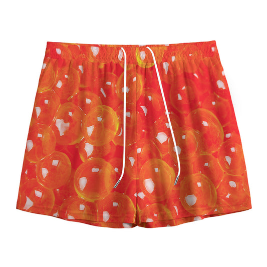 Salmon Roe Print Mesh Shorts