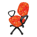 Salmon Roe Print Office Chair Cover