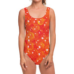 Salmon Roe Print One Piece Swimsuit