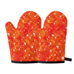 Salmon Roe Print Oven Mitts