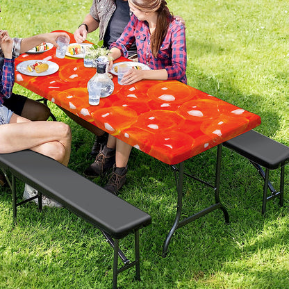 Salmon Roe Print Picnic Table Cover