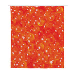 Salmon Roe Print Polyester Shower Curtain