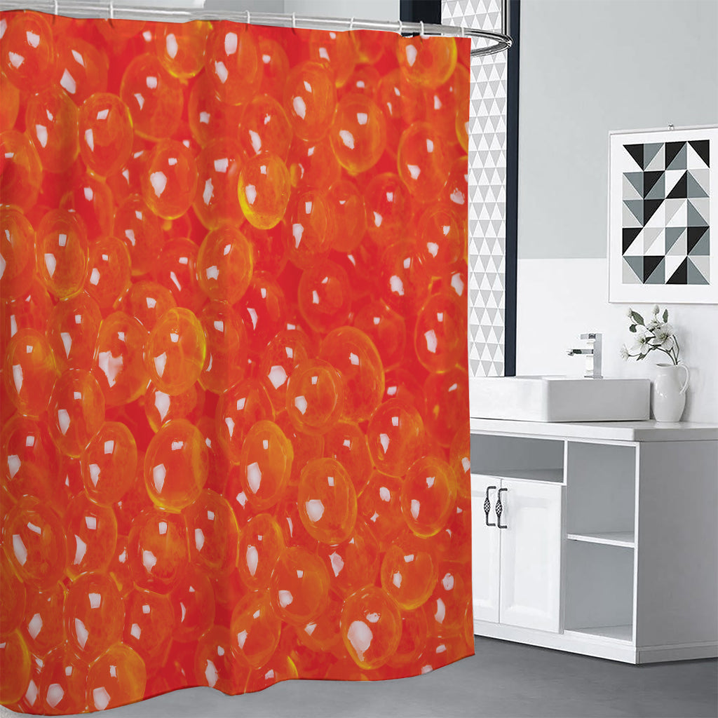 Salmon Roe Print Premium Shower Curtain