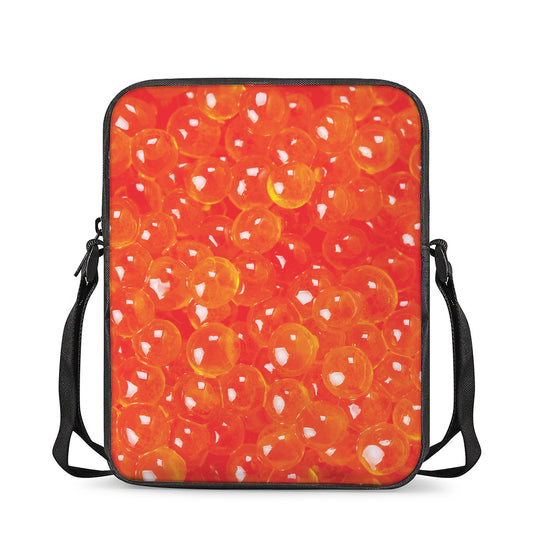 Salmon Roe Print Rectangular Crossbody Bag