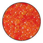 Salmon Roe Print Round Floor Mat