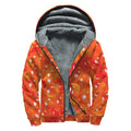 Salmon Roe Print Sherpa Lined Zip Up Hoodie