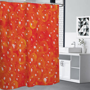 Salmon Roe Print Shower Curtain