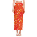 Salmon Roe Print Side Slit Maxi Skirt