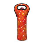 Salmon Roe Print Single Neoprene Wine Tote