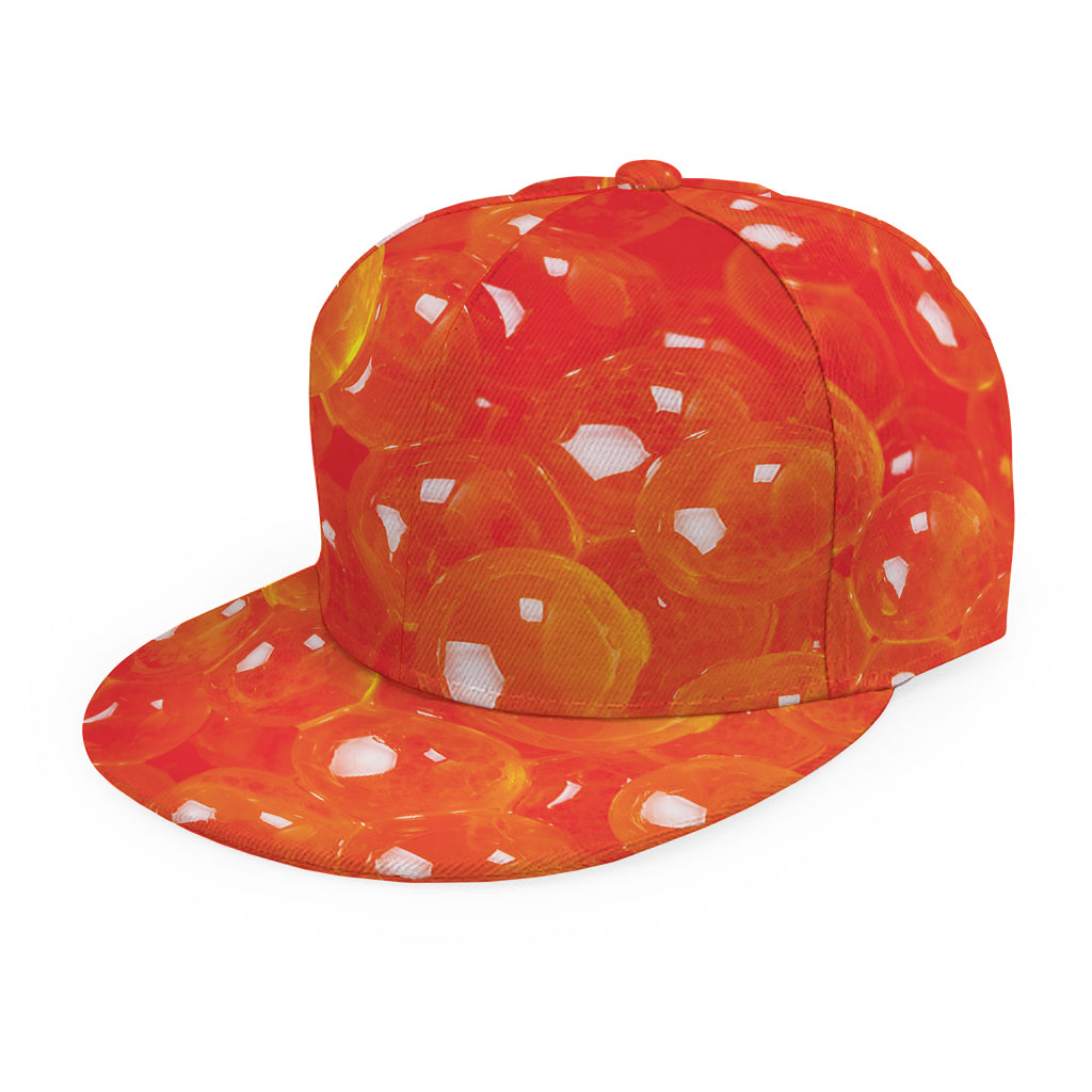 Salmon Roe Print Snapback Cap