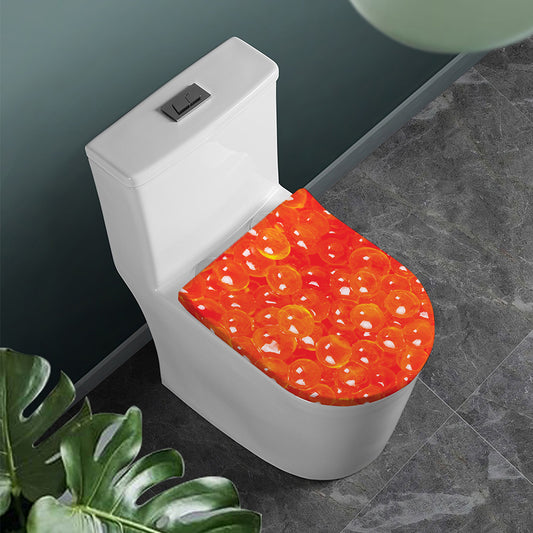 Salmon Roe Print Toilet Lid Cover