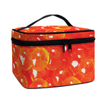 Salmon Roe Print Travel Makeup Bag
