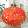 Salmon Roe Print Waterproof Round Tablecloth