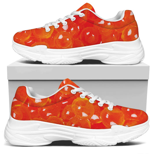 Salmon Roe Print White Chunky Shoes