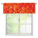 Salmon Roe Print Window Valance