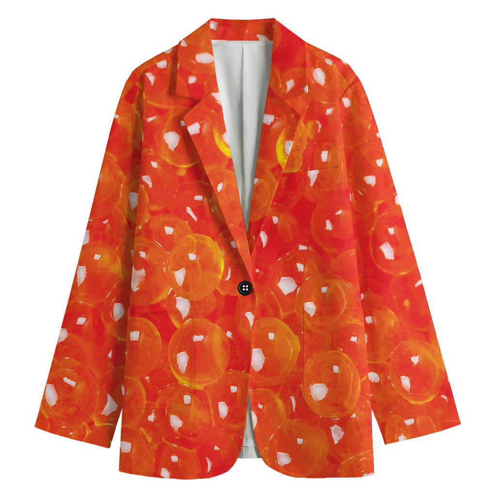 Salmon Roe Print Women's Blazer